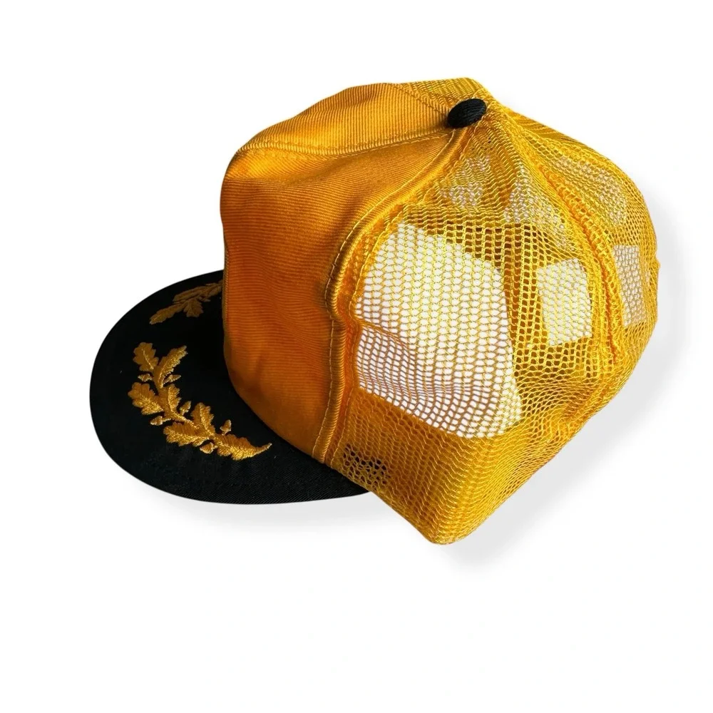 Vintage‎ Sure Plus Truck Mirrors Hat Gold Leaf Mesh Snapback Trucker Cap 80s
